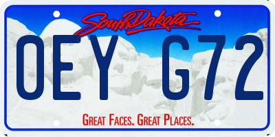 SD license plate 0EYG72