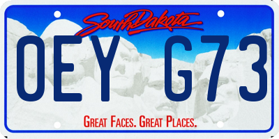 SD license plate 0EYG73