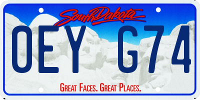SD license plate 0EYG74