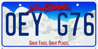 SD license plate 0EYG76