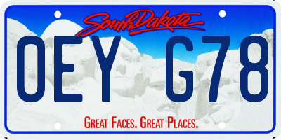 SD license plate 0EYG78