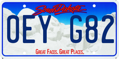 SD license plate 0EYG82