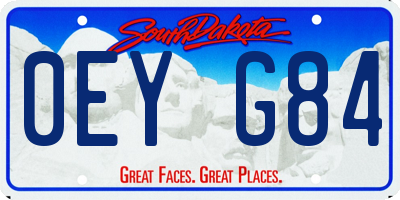 SD license plate 0EYG84