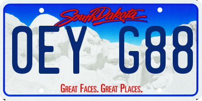 SD license plate 0EYG88