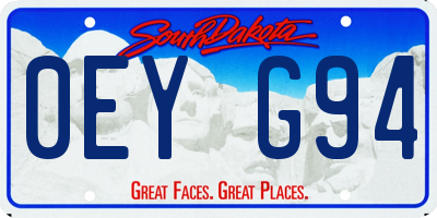 SD license plate 0EYG94