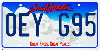 SD license plate 0EYG95
