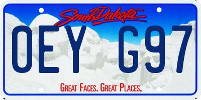 SD license plate 0EYG97