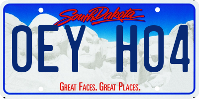 SD license plate 0EYH04