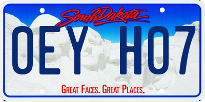 SD license plate 0EYH07