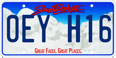 SD license plate 0EYH16