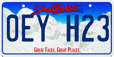 SD license plate 0EYH23