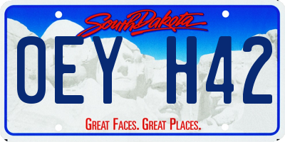SD license plate 0EYH42