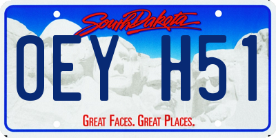 SD license plate 0EYH51