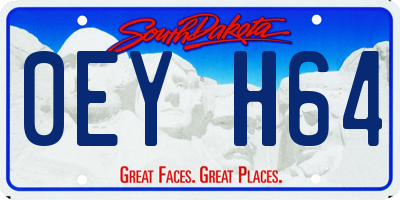SD license plate 0EYH64
