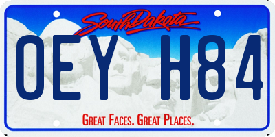 SD license plate 0EYH84