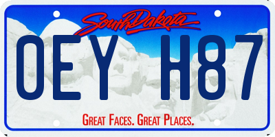 SD license plate 0EYH87