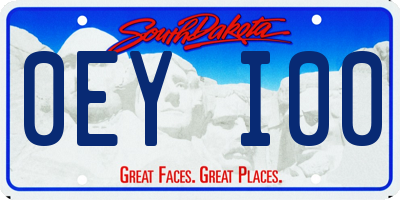 SD license plate 0EYI00