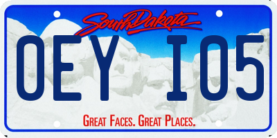 SD license plate 0EYI05