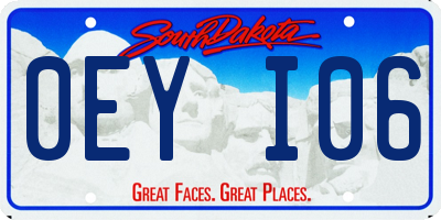 SD license plate 0EYI06