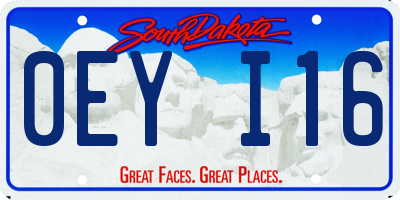 SD license plate 0EYI16