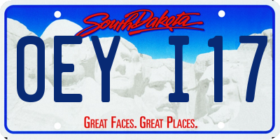 SD license plate 0EYI17