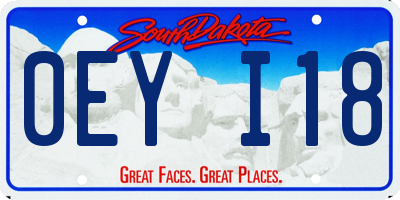 SD license plate 0EYI18