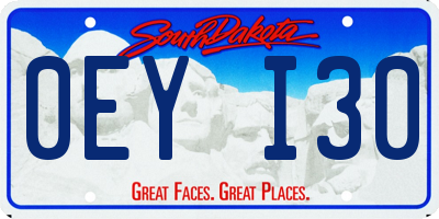 SD license plate 0EYI30