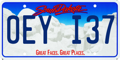 SD license plate 0EYI37