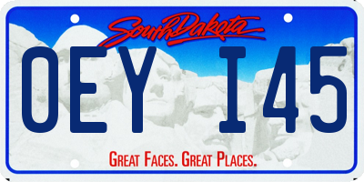 SD license plate 0EYI45
