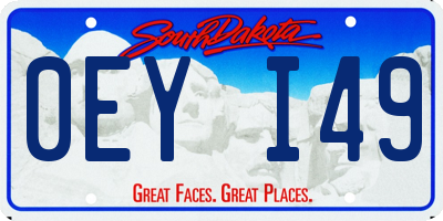 SD license plate 0EYI49