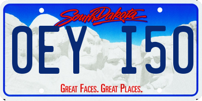 SD license plate 0EYI50
