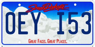 SD license plate 0EYI53