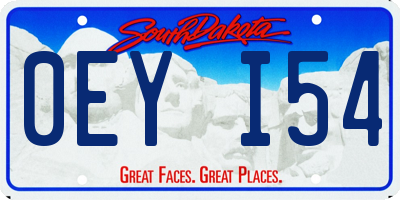 SD license plate 0EYI54