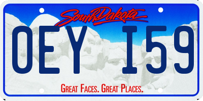 SD license plate 0EYI59