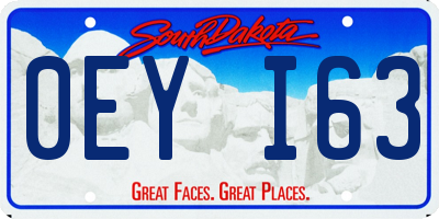 SD license plate 0EYI63