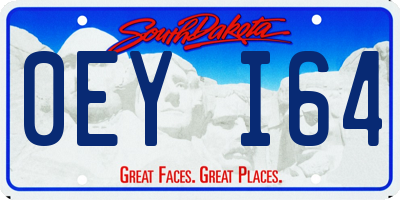 SD license plate 0EYI64