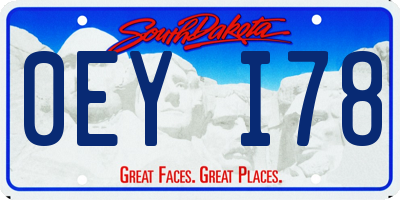 SD license plate 0EYI78