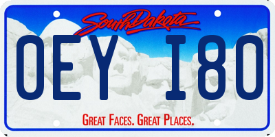 SD license plate 0EYI80