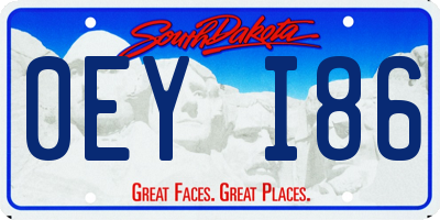 SD license plate 0EYI86