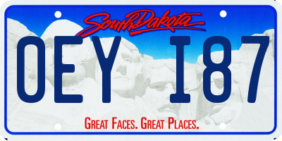 SD license plate 0EYI87