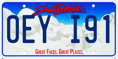 SD license plate 0EYI91