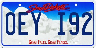 SD license plate 0EYI92