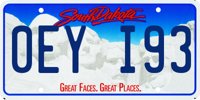 SD license plate 0EYI93