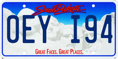 SD license plate 0EYI94