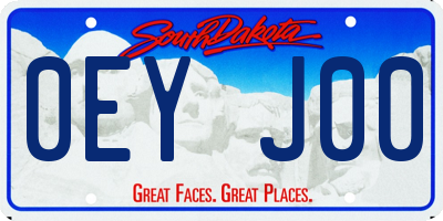SD license plate 0EYJ00