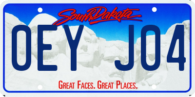SD license plate 0EYJ04
