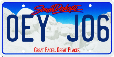 SD license plate 0EYJ06
