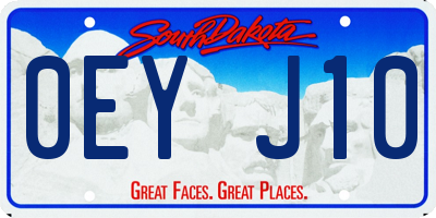 SD license plate 0EYJ10