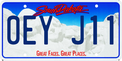 SD license plate 0EYJ11