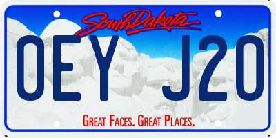 SD license plate 0EYJ20